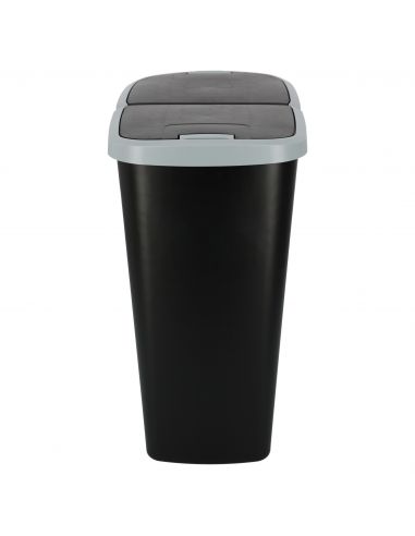Kosz na śmieci Keden Compacta Q DUO 45 l czarny / smooth gray - NDAB45-429U/S411 - Keden - 4