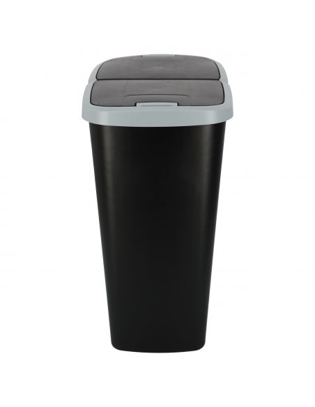 Kosz na śmieci Keden Compacta Q DUO 45 l czarny / smooth gray - NDAB45-429U/S411 - Keden - 4