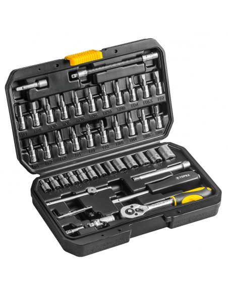 Zestaw kluczy nasadowych 1/4" 46 el. Topex - 38D640 - Topex - 1