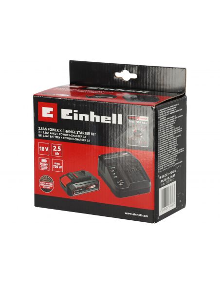 Zestaw Einhell Power X-Change 18 V: akumulator 2.5 Ah + ładowarka 3 A - 4512097 - Einhell - 9