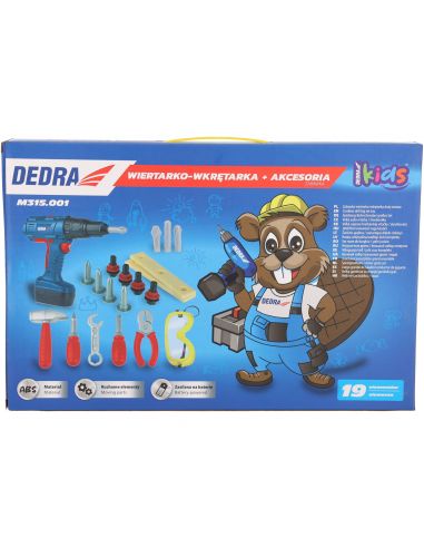 Zabawka wiertarko-wkrętarka z narzędziami Dedra - M315.001 - Dedra - 3