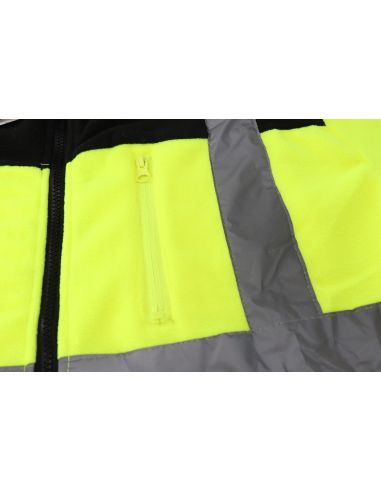 Bluza polarowa robocza odblaskowa żółta Dedra - BH80P3 - Dedra - 2