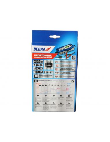 Prostownik mikroprocesorowy LCD Dedra 6/12 V 4 A - DEPM020LFP - Dedra - 5