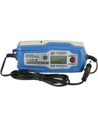 Prostownik mikroprocesorowy LCD Dedra 6/12 V 4 A - DEPM020LFP - Dedra - 6