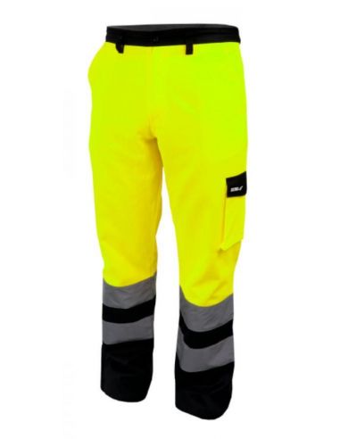 Ochronne spodnie robocze odblaskowe żółte Dedra - BH81SP1 - Dedra - 1