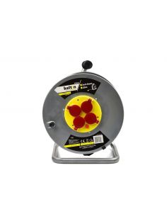 Metalowy elektryczny przedłużacz bębnowy 3x2,5 mm / 25 m Keltin - K00232 - Keltin - 1 2