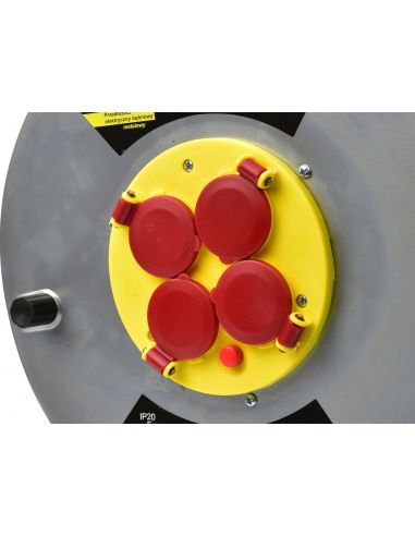 Metalowy elektryczny przedłużacz bębnowy 3x2,5 mm / 25 m Keltin - K00232 - Keltin - 3