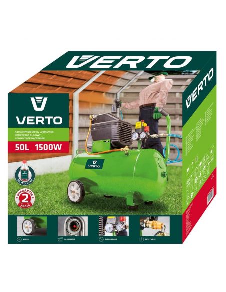 Kompresor olejowy 50 litrów Verto - 73K004 - Verto - 7