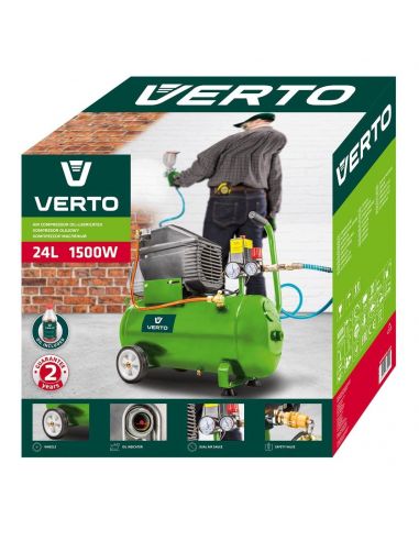 Kompresor olejowy 24 litry Verto - 73K002 - Verto - 7