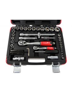 Zestaw kluczy nasadowych Tvardy 1/2" 1/4" 72 el. - T00100 - Tvardy - 1 2