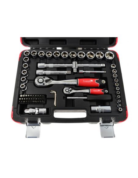 Zestaw kluczy nasadowych Tvardy 1/2" 1/4" 72 el. - T00100 - Tvardy - 2