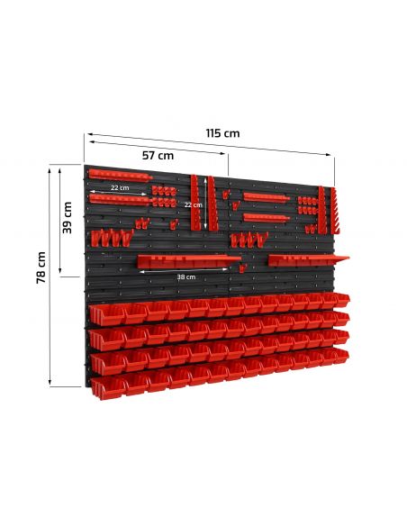 Tablica narzędziowa Toolbox System Wall Mix 120x80 v.7 - TS.W.120.080.M_7_px - Toolbox System - 5