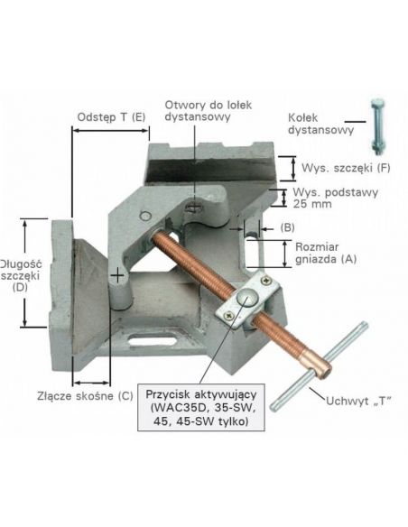 Ścisk spawalniczy kątowy 2-osiowy StrongHand - WAC35D - Strong Hand Tools - 1