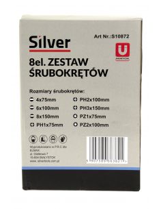 Zestaw wkrętaków Silver 8 el. S10872 - S10872 - Silver - 1 2