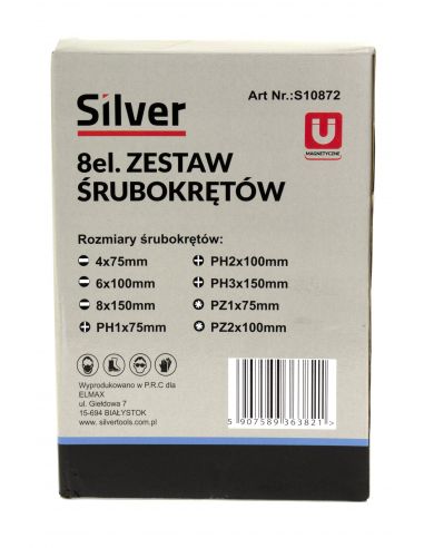 Zestaw wkrętaków Silver 8 el. S10872 - S10872 - Silver - 2