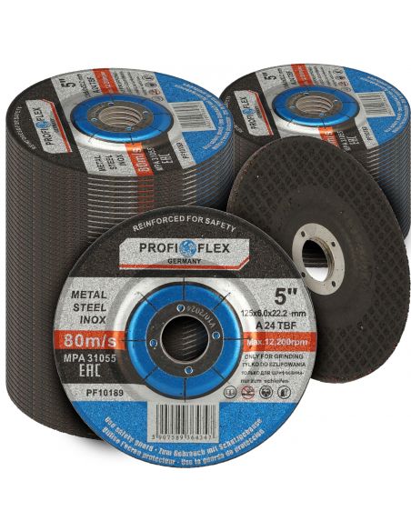 Zestaw 100x tarcza do szlifowania Profi-Flex 125 x 6,0 x 22 - PF10189_px100 - Profi-Flex - 1