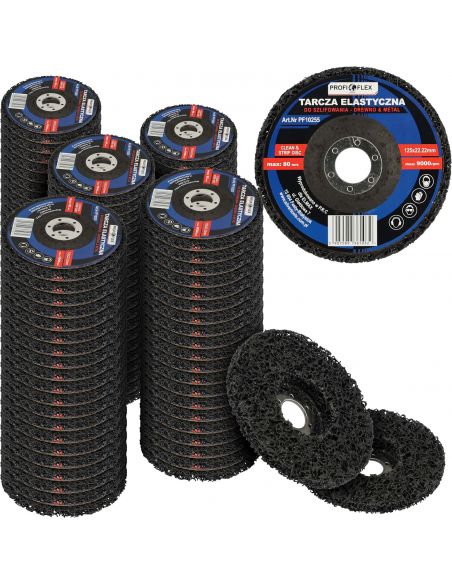 Zestaw 100x tarcza do szlifowania włóknina Profi-Flex 125 x 22 - PF10255_px100 - Profi-Flex - 1