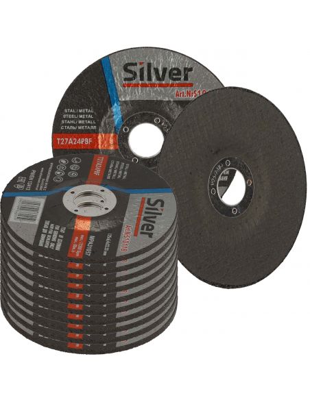 Zestaw 10x tarcza do szlifowania Silver 125 x 6,4 x 22 - S10118_px10 - Silver - 1
