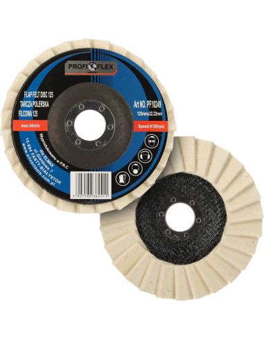 Zestaw 50x tarcza lamelka polerska filcowa Profi-Flex 125 x 22 - PF10249_px50 - Profi-Flex - 2