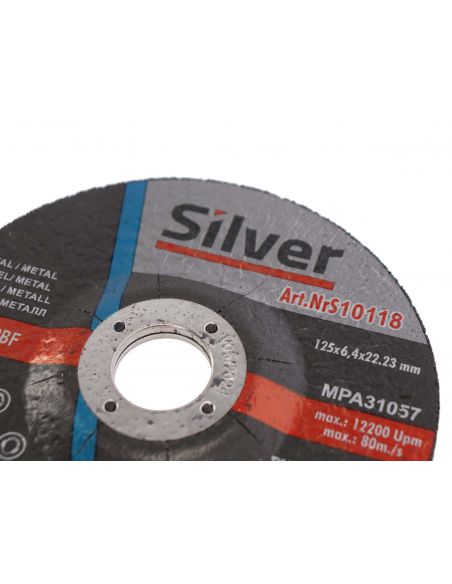 Zestaw 100x tarcza do szlifowania Silver 125 x 6,4 x 22 - S10118_px100 - Silver - 7