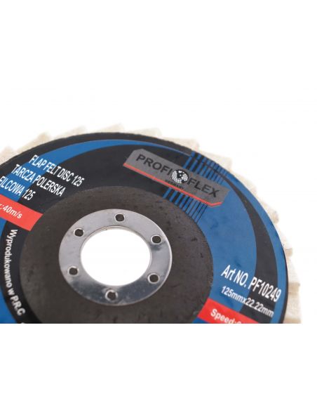 Zestaw 100x tarcza lamelka polerska filcowa Profi-Flex 125 x 22 - PF10249_px100 - Profi-Flex - 7