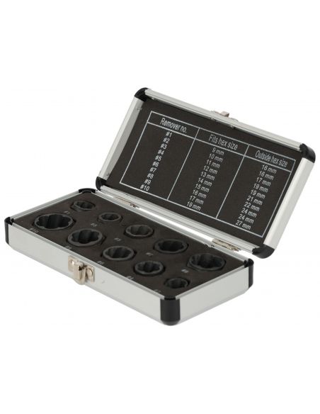 Zestaw nasadek do zniszczonych śrub 10 el. Silver - S10752 - Silver - 4