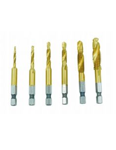 Wiertła gwintujące tytanowane 6 el. M3-M10 Silver - S11534 - Silver - 1 2