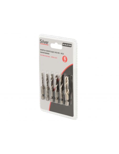Wiertła gwintujące  6 el. M3-M10 Silver - S11533 - Silver - 4