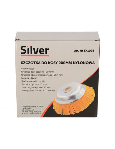 Szczotka tarczowa nylonowa do kosy spalinowej 200 mm Silver - EX1095 - Silver - 8