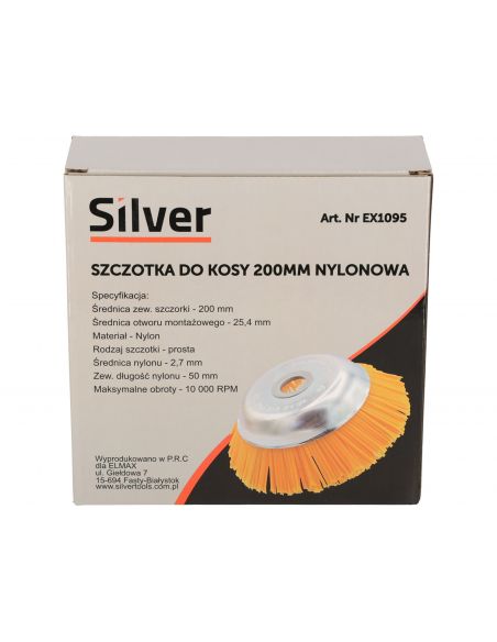 Szczotka tarczowa nylonowa do kosy spalinowej 200 mm Silver - EX1095 - Silver - 8