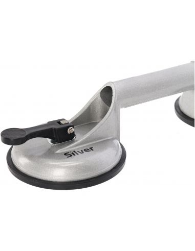 Przyssawka aluminiowa do szyb 2x115 mm Silver - S11760 - Silver - 8