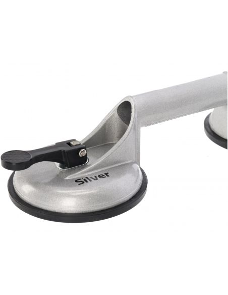 Przyssawka aluminiowa do szyb 2x115 mm Silver - S11760 - Silver - 8