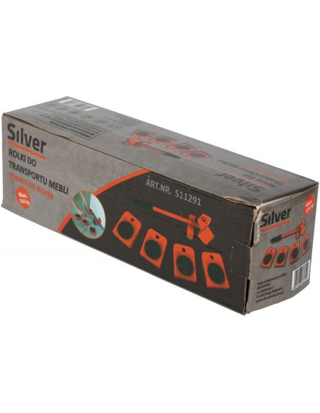 Zestaw rolek do transportu mebli 150 kg Silver - S11291 - Silver - 8