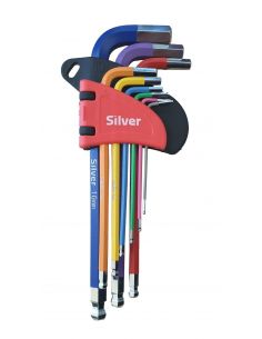 Zestaw kluczy imbusowych 9 el. Silver - S10698 - Silver - 1 2