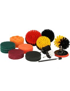 Zestaw szczotek i padów do czyszczenia na wkrętarkę 22 el. Silver - S11023 - Silver - 1