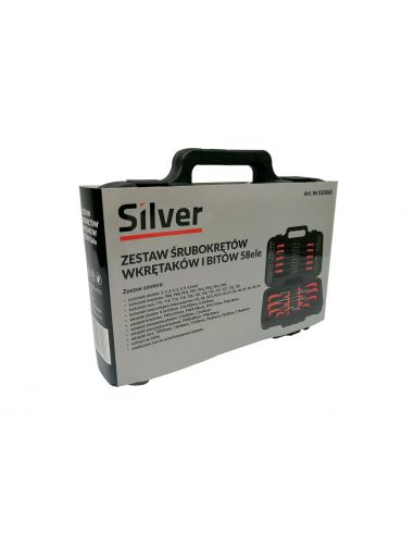 Zestaw śrubokrętów i bitów w walizce Silver 58 el. - S10868 - Silver - 3