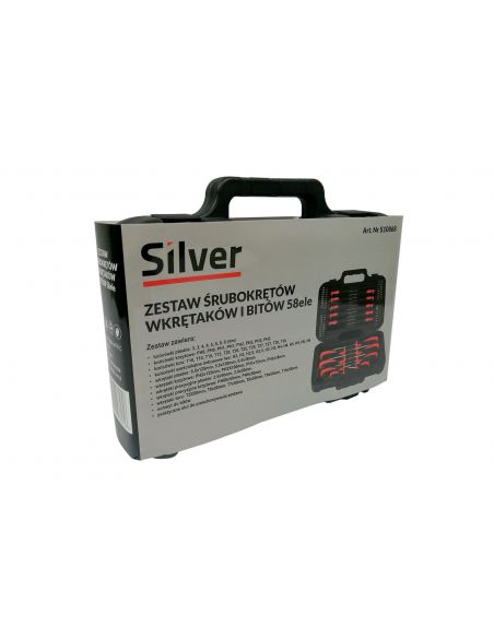 Zestaw śrubokrętów i bitów w walizce Silver 58 el. - S10868 - Silver - 3