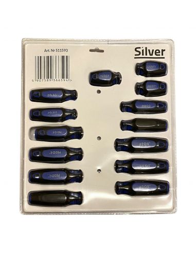 Zestaw śrubokrętów wkrętaków 14 el. Silver - S11593 - Silver - 2