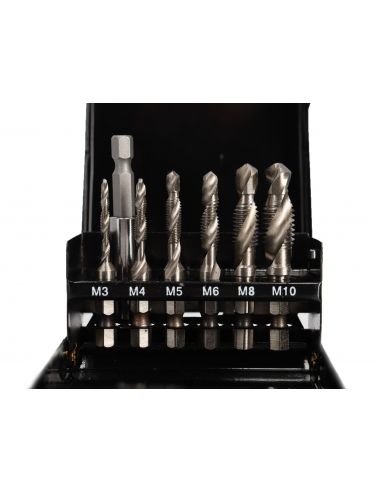 Wiertła gwintujące 7 el. M3-M10 Silver - S11535 - Silver - 4