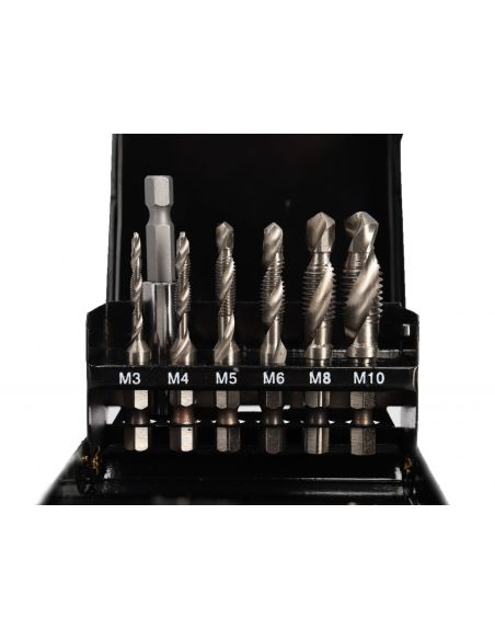 Wiertła gwintujące 7 el. M3-M10 Silver - S11535 - Silver - 4