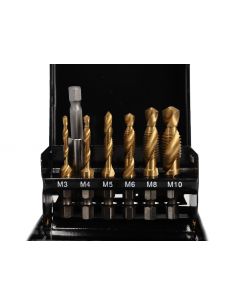 Wiertła gwintujące tytanowe 7 el. M3-M10 Silver - S11536 - Silver - 1 2