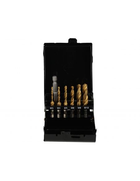 Wiertła gwintujące tytanowe 7 el. M3-M10 Silver - S11536 - Silver - 4
