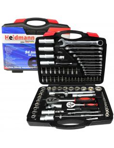 Zestaw kluczy nasadowych, pł.-oczk., torx, bitów Heidmann 94 el. GEKO - G10149 - Heidmann - 1