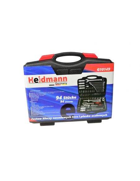 Zestaw kluczy nasadowych, pł.-oczk., torx, bitów Heidmann 94 el. GEKO - G10149 - Heidmann - 5