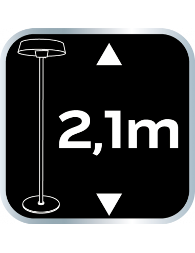 Promiennik stojący 1000W/2000W, aluminiowy, IP34, element grzejny halogen lamp, wysokość 2.1 m, bez pilota Neo Tools - 90-036 - 