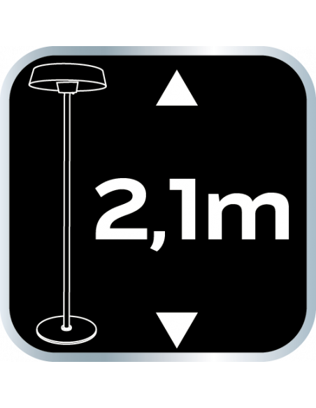 Promiennik stojący 1000W/2000W, aluminiowy, IP34, element grzejny halogen lamp, wysokość 2.1 m, bez pilota Neo Tools - 90-036 - 