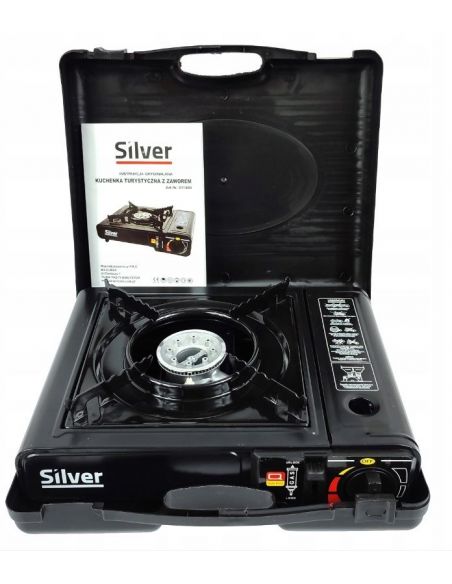 Kuchenka gazowa turystyczna polowa 2w1 Silver - S11460 - Silver - 1