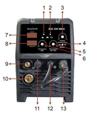 Spawarka Magnum MIG 208 MMA NV - zestaw - U MI 208MMA NV-G - Magnum - 8