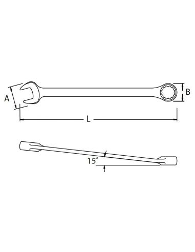 Klucz płasko-oczkowy cal. 1" SATA 40113 - GL40113 - SATA - 2
