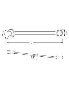 Klucz płasko-oczkowy 29 mm SATA 40237 - GL40237 - SATA - 1 2